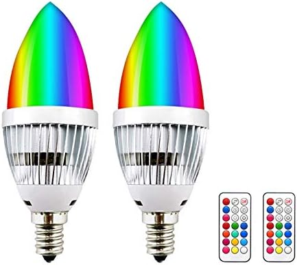 Lustaled 3 W Dim RGBW LED E12 Şamdan Bankası Ampul Renk Değiştirme C35 LED E12 Avize Ampuller ile Romote Denetleyicisi için Ev Decaration