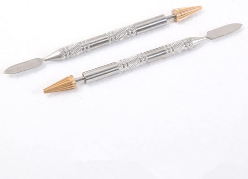 2 adet Çift Kafa Pirinç Kafa Deri Kenar Yağ Yapıştırma boya kalemi Aplikatör Hızlı Boya Silindiri Aracı Deri El Sanatları Aracı