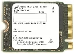 Mikron SSD 512GB M. 2 2230 30mm NVMe PCIe Gen3 x4 MTFDHBK512TDW 2300V Katı Hal Sürücü Buhar Güverte Yüzey Pro X Dell HP Lenovo Ultrabook