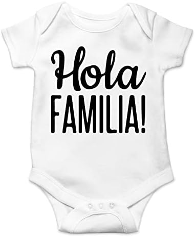 Belle Homie Hola Familia! - İspanyolca Hamilelik Duyurusu-Komik Sevimli Bebek Sarmaşık, Tek Parça Bebek Tulumu