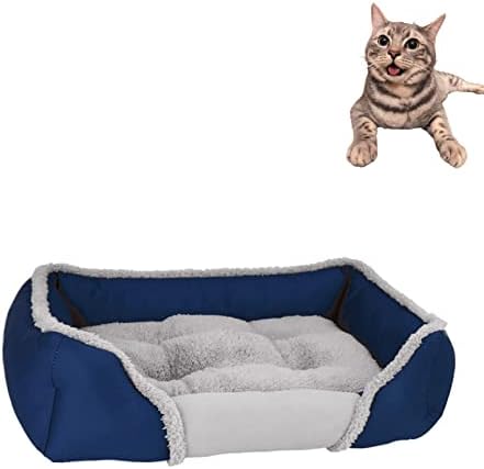 Kendinden ısınma Kedi Yatak-Lacivert Yastıklı Su Geçirmez Kumaş Pet Yatak Mat Ev Küçük Orta Büyük kedi köpek yatağı Pet Ev Kaynağı