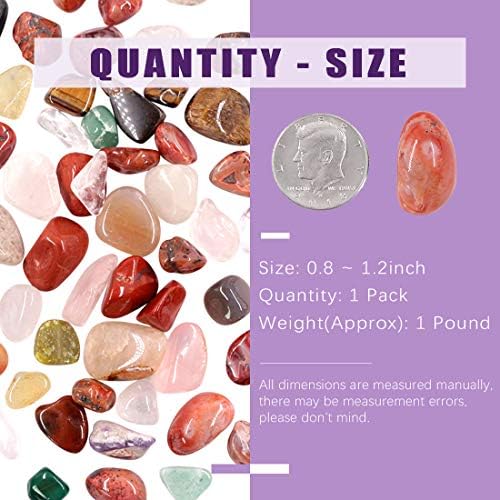 Swpeet 1 Pound Karışık Renkler Toplu Taşlar Büyük Taş Cips Ezilmiş Adet Düzensiz Şekilli Taşlar Kristal Cips Taş Takı Yapımı için Mükemmel