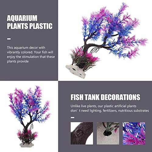 Ipetboom Akvaryum Reçine Dekorasyon Akvaryum Yapay Plastik Bitkiler Dekorasyon Yapay Yosun Su Bitkileri Sualtı Ağacı Bitki Dekor Balık