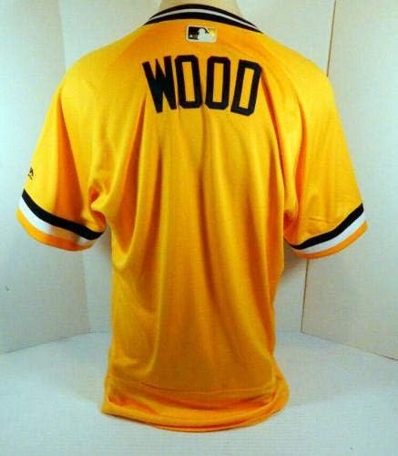 2017 Pittsburgh Pirates Eric Wood Oyun Sarı Forma Yayınladı 1979 TBTC 588-Oyun Kullanılmış MLB Formaları