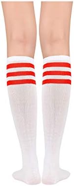 Komorebı kadın Diz Yüksek Atletik Çorap Çizgili Tüp spor çoraplar Yumuşak Esneme yüksek çorap Kadınlar için Açık