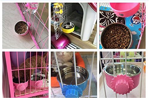 DEVİLMAYCARE Pet Besleyici Köpek Kase Paslanmaz Çelik Gıda Asılı Kase Kasalar Kafesleri Köpek Papağan Kuş Pet İçecek Su Kase Çanak