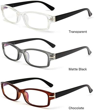 MİDİ mavi ışık engelleme kare okuma gözlüğü Erkekler için (M-308N) Yumuşak bir kılıfla (+3.00, Mat siyah) gönderilir (m308nc2300)