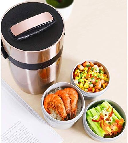 TJLSS Vacuumtackable Paslanmaz Çelik Termal Öğle Yemeği kutusu Bento kutusu/Gıda Konteyner ile Yalıtımlı Öğle Yemeği çantası Sızdırmaz