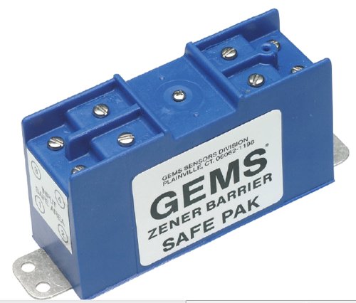 Gems Sensörleri 54801 Çift Kanallı Zener Bariyeri, 65 ohm Direnç, 15 VDC Voltaj, 200 mA Akım