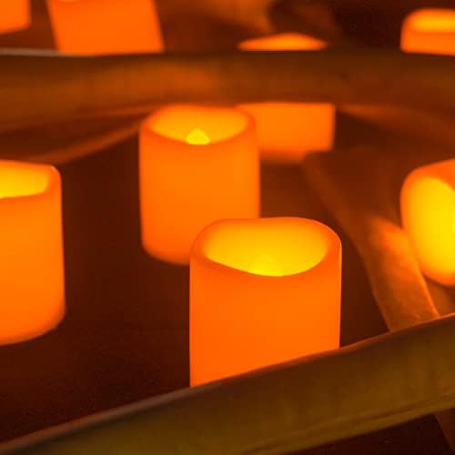 Cadılar Bayramı turuncu LED çay ışık, pil kumandalı alevsiz titrek adak mum cadılar bayramı kabak noel düğün parti masa Centerpiece