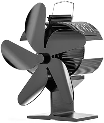 Soba Fanı 5 Bıçaklı şömine fanı odun sobası fanı sessiz ısı Powered Eko Fan Log brülör ev şömine Fanı pelet soba ısıtma fanı (Renk: