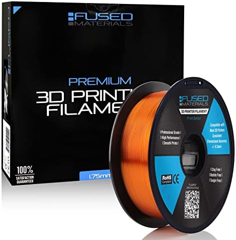 Erimiş Malzemeler Şeffaf Mavi PETG 3D Yazıcı Filament-1kg Makara, 1.75 mm, Boyutsal Doğruluk + / - 0.03 mm, (Trans Mavi)