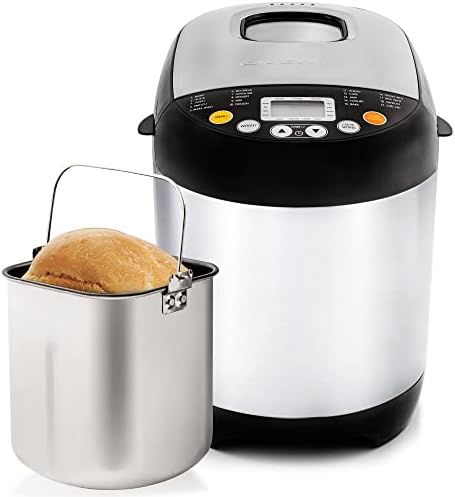Glutensiz Ayarlı OVENTE Ekmek Yapma Makinesi, 19 Önceden Ayarlanmış Menü, Dijital Ekran ve Yapışmaz fırın tepsisi, Ev Yapımı Ekmek,