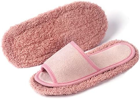 handrong Paspas Terlik 2 Çift Toz Terlik Mikrofiber Paspas Terlik Paspas Ayakkabı Temizleme Terlik Erkekler Kadınlar için Zemin Temizleme
