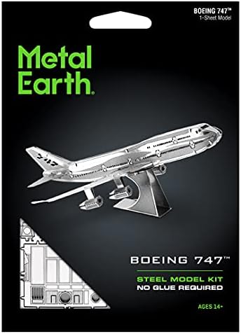 Büyülenmeler Metal Toprak Boeing 747 Uçak 3D Metal Model Seti
