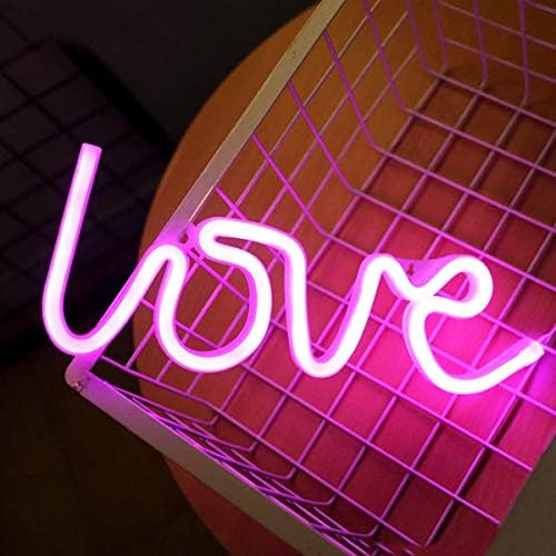 QiaoFei aşk Neon burcu, LED aşk ışık çocuk çocuk hediyeler için parti malzemeleri, kız odası dekorasyon aksesuarı, masa dekorasyon
