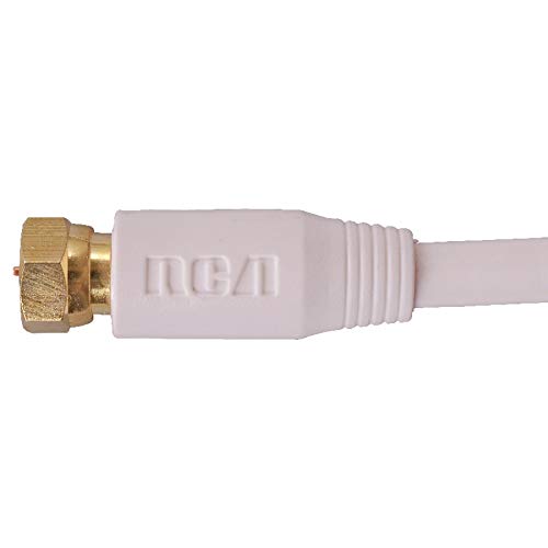 1.8 m / 6' RG6 İç ve Dış Koaksiyel Kablo - Konnektörlü, Beyaz