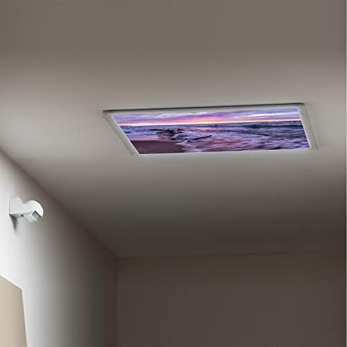 Tavan ışık difüzör panelleri için floresan ışık kapakları-Dalgaların Karaya attığı Odun Deseni-Sınıf ofisi için floresan ışık kapakları