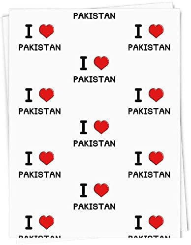 Azeeda 4 x 'Pakistan'ı Seviyorum' Hediye Etiketleri / Etiketleri (GI00061861)