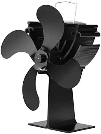 Uongfi 4 sessiz motorlar ısı Powered dolaşır sıcak / ısıtmalı hava eko soba Fan için gaz / pelet / ahşap / Log sobalar, siyah ısı fanı
