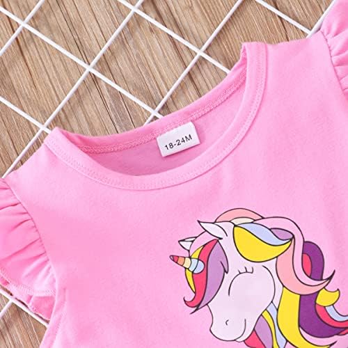 Akyzıc Toddler Tül Elbise Unicorn Kıyafet Doğum Günü Prenses Parti Kız Yaz Nedensel Tutu Etekler