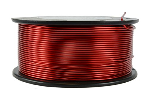 TEMCo 16 AWG Bakır Mıknatıs Tel-1.5 lb 188 ft 155°C Manyetik Bobin Kırmızı