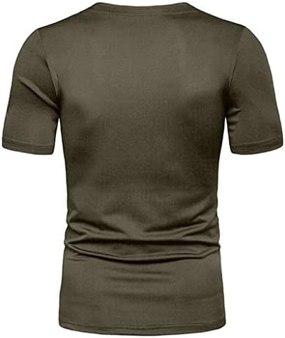 Polyester Henleys Kısa Kollu Üstleri Erkek Zayıflama Iş Fanila Düz Renk Yaz Hafif Serin Gömme erkek gömleği