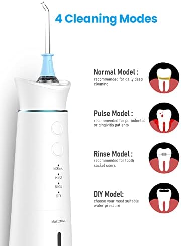 Su Diş Pensesinde Akülü Dişler için Zgrmbo 4 Modları diş ağız duşu 4 İpuçları ile
