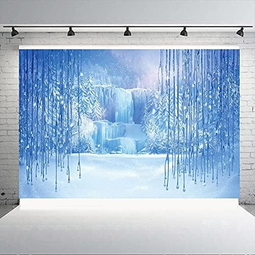 Aperturee Noel Kış Zemin, 6X4ft Doğum Günü Partisi Süslemeleri Dondurulmuş Kristal Kolye Buz ve Kar Beyaz Dünya Fotoğraf Arka Plan