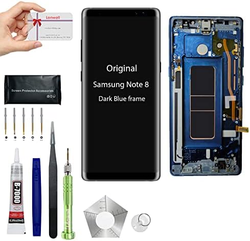 Samsung Galaxy Not 8 Gerçek Orijinal OEM Ekran Sayısallaştırıcı LCD Ekran Değiştirme Dokunmatik Meclisi N950 SM-N9500 N950F DS Wu Premium