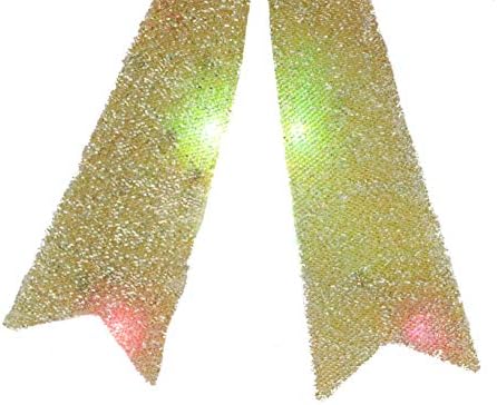 Toyland Light Up Bow-Pille Çalışan Noel Süsleri-Çeşitli Renkler ve Boyutlar (45cm Altın)