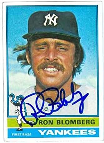 İmza Deposu 585398 Ron Blomberg İmzalı Beyzbol Kartı-New York Yankees-1976 Topps No. 354