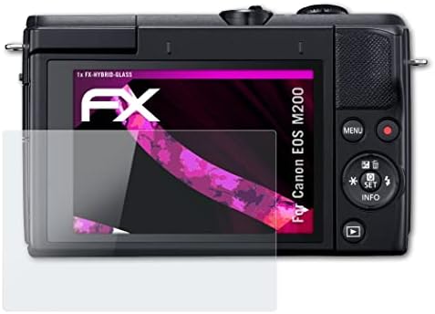 atFoliX Plastik Cam koruyucu film ile Uyumlu Canon EOS M200 Cam Koruyucu, 9H Hibrid Cam FX Cam Ekran Koruyucu Plastik