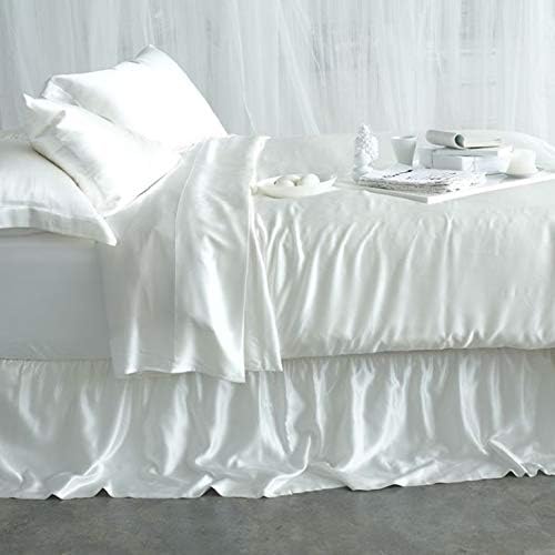 APRbedding Üstün 1000TC Süper Yumuşak Yüce 28 Derin Cep 4 adet Levha Seti + 2 adet Yastık Kılıfı Beşik / Bebek yatağı Beyaz Katı Premium