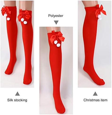 PRETYZOOM Noel yüksek Çorap Diz Çorap Üzerinde varis çorabı için Kadın Erkek Seyahat Gebelik Noel