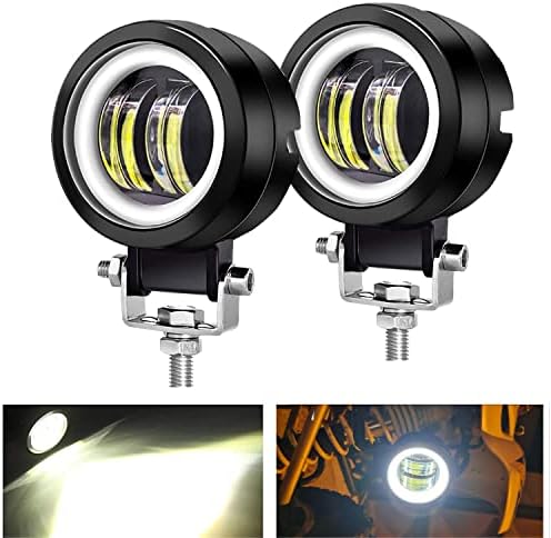 Kairiyard 3 inç LED Motosiklet Sürüş ışıkları 60 W 6000 K Yardımcı Spot DRL / Melek Gözü kapalı yol ışığı Pod 6000lm LED Sis Çalışma