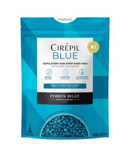 Cirepil - Blue-800g / 28.22 oz Balmumu Boncuk Çantası - Çok Amaçlı ve Kokusuz - Hassas Ciltler için Mükemmel-Tek Kullanımlık Mavi Balmumu