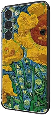 Samsung Galaxy S23 Sanat Kılıfı ile Uyumlu, Ünlü İkonik Sanat Van Gogh Yağlıboya Ayçiçeği Grafik Galaxy Kılıfı Kız Erkek için Şık,