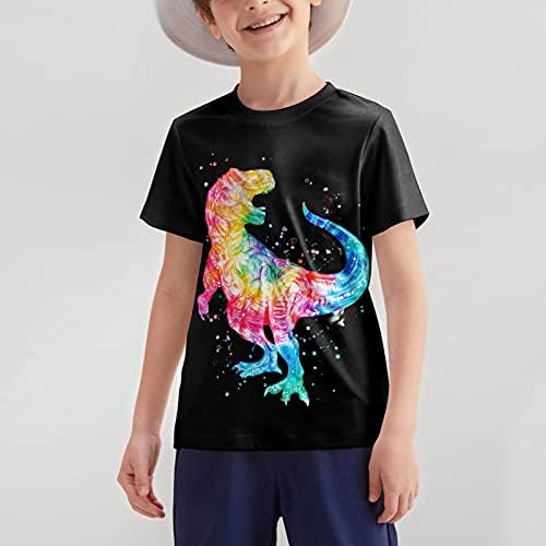 Hgvoetty Erkek Kız 3D Gömlek Grafik Çocuk T-Shirt Crewneck Kısa Kollu Üst Tees 6-16 Yıl