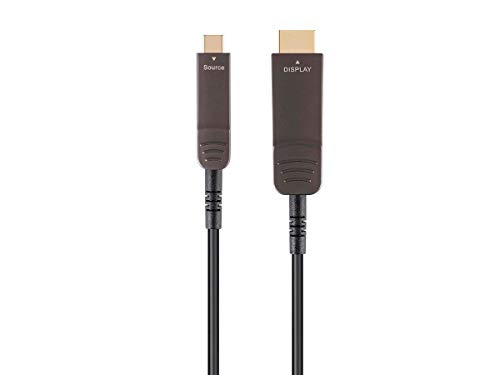 Monoprice USB 3.1 Tip-C'den HDMI Video Kablosuna-30 Feet, 4K@60Hz, Fiber Optik, AOC, 100 Feet'e Kadar İletir, Altın Kaplama Konektörler-SlimRun