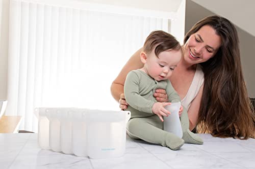Binki ve Bebek Anne Sütü Saklama Torbaları (6), 6 oz. Yeniden kullanılabilir Silikon Anne Sütü Saklama Kabı Emzirme, Bebek Maması saklama