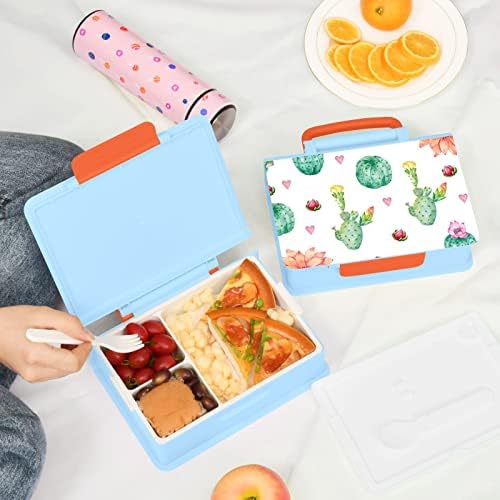 MCHİVER Kaktüs Bento Kutusu Yetişkin Öğle yemeği kollu kutu Taşınabilir çocuk yemek kutusu Kaşık Çatal Sızdırmaz öğle yemeği kutusu