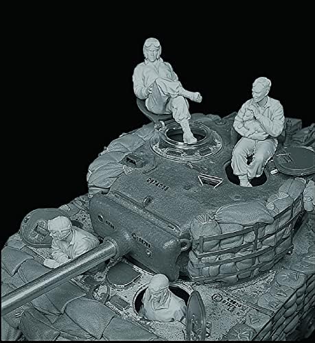 1/35 İKINCI dünya savaşı Tankı Asker Reçine Şekil Kiti Minyatür Reçine model seti / / Pq0-87 (demonte ve boyasız) (4 Kişi, Tank yok)