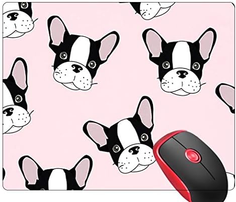 Mouse Pad Kare Oyun Fare Mat Güzel Fransız Bulldog, Kaymaz Kauçuk Taban Mousepad Mousemat Dizüstü Bilgisayar PC için Ofis Ev