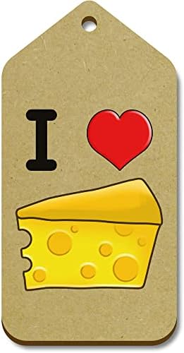 10 x Büyük 'Peyniri Seviyorum' Ahşap Hediye Etiketleri (TG00109327)