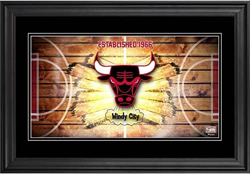 Chicago Bulls Çerçeveli 10 x 18 Parke Klasikleri Panoramik Fotoğraf-NBA Takımı Plaketleri ve Kolajları