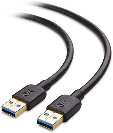 Kablo Önemlidir Uzun USB 3.0 Kablosu (USB'den USB'ye Kablo Erkekten Erkeğe) Siyah 10 ft Uzunluğunda USB'den USB'ye Uzatma Kablosu
