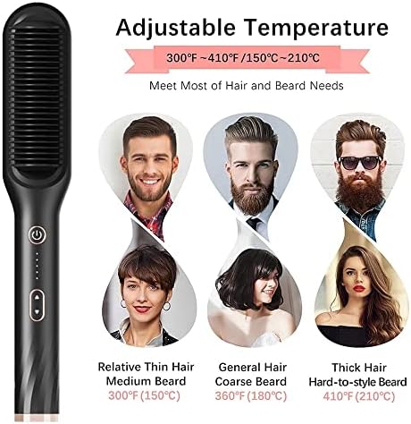 WDBBY çok fonksiyonlu saç düzleştirici fırça 2 in 1 ısıtma saç sıcak tarak fırça Anti-haşlanma demir doğrultma fırçası şekillendirici