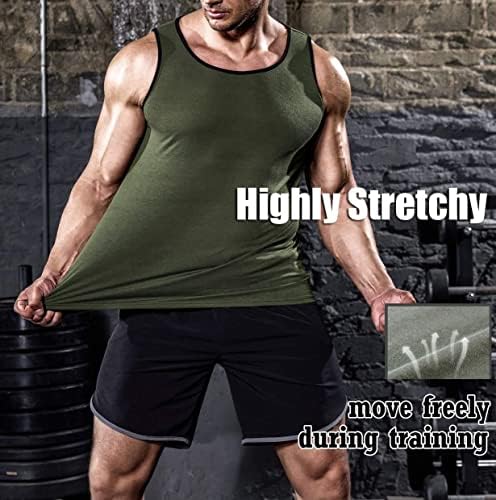 COOFANDY erkek Egzersiz Tankı Üstleri 3 Paket spor forma Kas Tee Vücut Geliştirme Fitness Kolsuz T Shirt