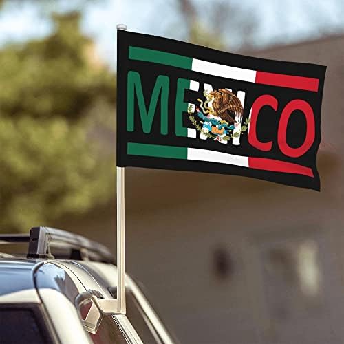 Meksika bayrağı Araba Bayrağı 12X18 İnç Çift Taraflı Araba Pencere Bayrağı Açık Araba Dekor Afiş